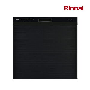 ●リンナイ 食器洗い乾燥機【RKW-C402CA-B】ブラック 標準スライドオープン 幅45cm コンパクト 扉材・化粧パネル対応〔GB〕