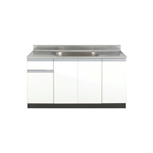 ●アイオ産業 【KW-1500S】KW+シリーズ セクショナルキッチン 流し台(単体) 中央シンク 間口1500mm〔GC〕