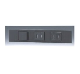 ###β神保電器 配線器具【KAG-3550】NKシリーズ 3路+扇付コンセント+扇付コンセントセット ソフトブラック 受注生産