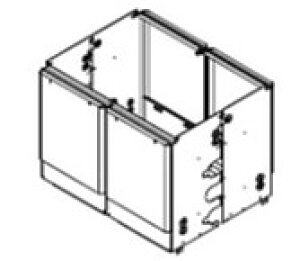●♪パーパス 給湯器 部材【MDK-WC41-50】両側4台掛け台用配管カバー