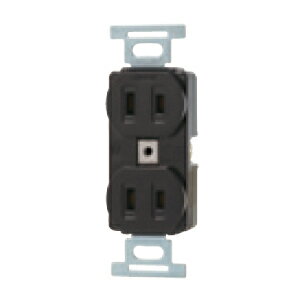 楽天市場 B神保電器 配線器具 1060 黒 埋込ダブルコンセント 2極 15a 125v クローバー資材館
