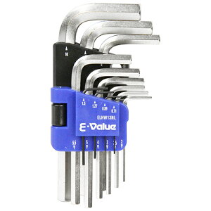 ∀藤原産業 【ELHW13NL】E-Value 六角棒レンチセット ミリ (4977292209243)