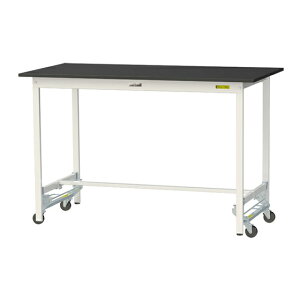 ●u.ヤマキン/山金工業 【SLKUH-1575-BKW】ワークテーブル LABシリーズ(ワンタッチ移動タイプ) H950mm 基本形 ケミテクト天板(ブラック) 組立式