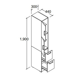 INAX/LIXIL ʉϑyVHS-304zhDPAEJE^[ g[Lrlbg ʊ퍂750mmp Ԍ300mm 󒍖1TkGEl