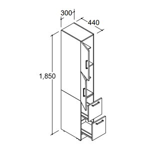 INAX/LIXIL ʉϑyVHS-304-DzhDPAEJE^[ g[Lrlbg ʊ퍂700mmp Ԍ300mm 󒍖1TkGEl