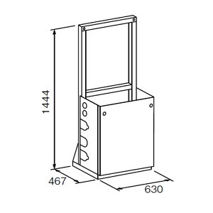 ●♪パーパス 給湯器 部材【MD-S12-50S】片側1台掛け台セット 配管なし
