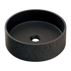 ●カクダイ 【#CR-0084-D】丸型洗面器 コンクリブラック CONRAZZO(コンラッツォ)〔GB〕