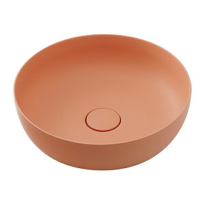 ●カクダイ 【#MR-493231-MP】丸型手洗器 マットコーラル marmorin〔GB〕