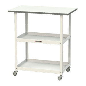 ●u.ヤマキン/山金工業 【HTCM-7545W】天板付き150ワゴン 低圧メラミン天板仕様 棚板2段タイプ W750×D450×H825 組立式