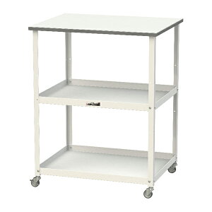 ●u.ヤマキン/山金工業 【HTCH-7560W】天板付き150ワゴン 低圧メラミン天板仕様 棚板2段タイプ W750×D600×H950 組立式