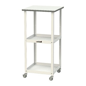 ●u.ヤマキン/山金工業 【HTCH-4545W】天板付き150ワゴン 低圧メラミン天板仕様 棚板2段タイプ W450×D450×H950 組立式