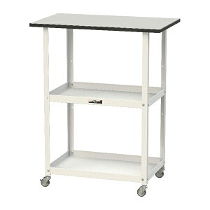 ●u.ヤマキン/山金工業 【HTRCH-7545GYW】天板付き150ワゴン RoHS2指令対応塩ビシート天板 棚板2段タイプ W750×D450×H950 組立式
