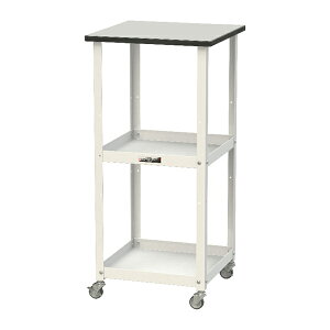 ●u.ヤマキン/山金工業 【HTRCH-4545GYW】天板付き150ワゴン RoHS2指令対応塩ビシート天板 棚板2段タイプ W450×D450×H950 組立式