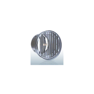 西邦工業【STD75TSC】縦内向ガラリ型・水切り付・防火ダンパー付外壁用ステンレス製換気口・フラットグリル〔HF〕