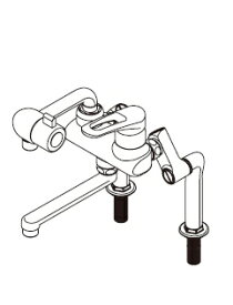 イトミック 水栓金具【MZ-3N3】まぜまぜ MZ-N3シリーズ 立ち上がり配管〔GI〕