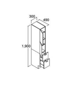 ●INAX/LIXIL ピアラ【ARS-305】ミドルグレード トールキャビネット 標準タイプ 間口300mm 受注生産〔HJ〕