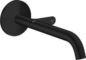 ハンスグローエ 【48112670】マットブラック アクサーワン セレクト壁付式洗面混合水栓 220 受注生産〔EI〕