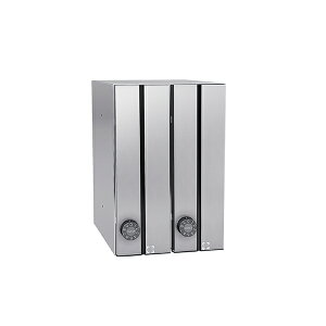 ▲●u.ダイケン 郵便受【CSP-131T-2D】ステンレス クリア塗装 大型郵便物対応 集合郵便受 ポステック 前入れ前出し 2戸用 縦型