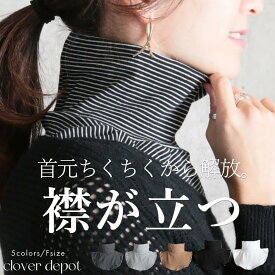 ＜半額クーポンで1190円!＞即納 首元温活。 付け襟 タートルネック ハイネック タートル つけ襟 つけえり 偽の襟 レイヤード 重ね着 インナー レディース コットン 立ち襟 冷え予防 ネックウォーマー マフラー 黒 白 ボーダー 冬 秋冬 服