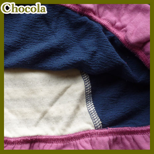 chocola【ショコラ】ガーゼ素材切替フリルワンピース【ネイビー】5302680cmー130cm/2016AW新作【ベビーキッズ子供服ナチュラルお祝い誕生】