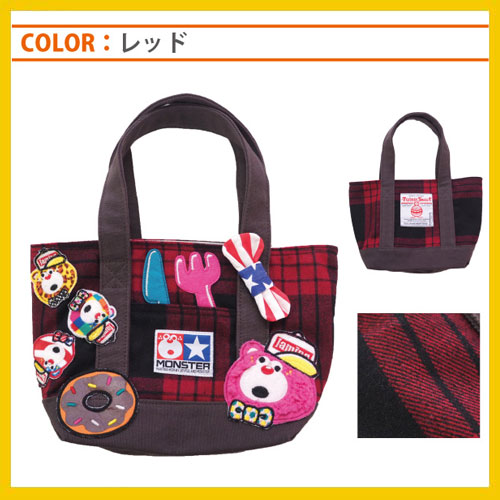 JAM【ジャム】ワッペンがいっぱいミニトート21727032017新作AW【ベビーキッズお揃い子供服靴下バッグ】【8,000円以上送料無料】