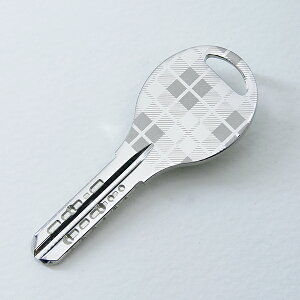 カスタムキー オーダーメイド タータンチェック(ディンプルタイプ) 爪を傷めず広げられるキーリング付属 おしゃれ 玄関ドア カギ スペアキー 合鍵 装飾加工 新築記念 フ