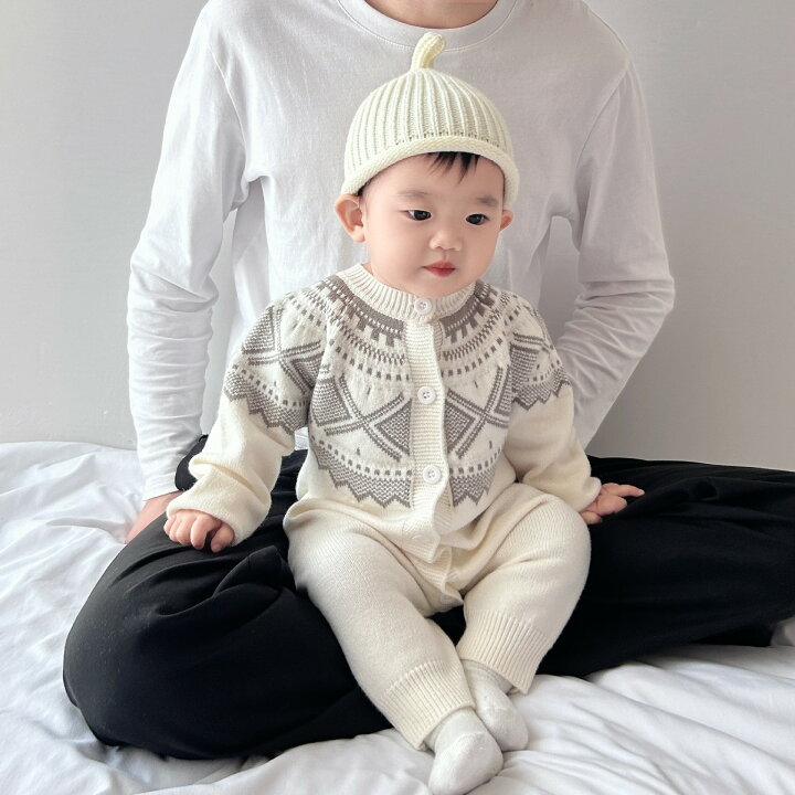 bebeorganic ニットロンパース 2y bebeorganic ロンパースの通販 by 