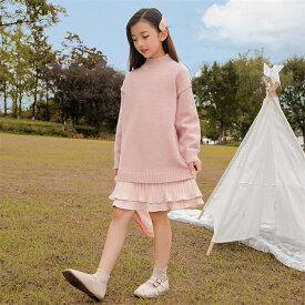 キッズ ワンピース 秋 冬 セーター 親子 子供服 女の子 ワンピース キッズ ワンピース カジュアル ナチュラル 結婚式 パーティー 韓国子供服 おしゃれ 小学生 中学生 大人っぽい きれいめ 通園 通学 幼稚園 中学校 小学校 120cm 130cm 140cm 150cm 160cm 170cm