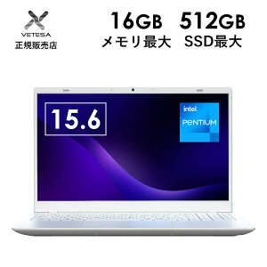[VETESA���K�̔��X]2026�NNEW���f���b�m�[�g�p�\�R�� �V�i PC 15.6�^ Pentium Gold 6500Y ������16GB SSD256GB/512GB Windows11 Office�t��