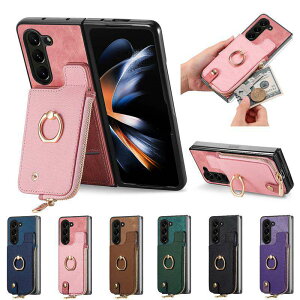 galaxy z fold6 ケース カード収納 リング付き ギャラクシーzフォールド6 galaxy z fold5 ケース 韓国 小銭入れ 折りたたみGalaxy ZFold5 ケース おしゃれ 折り畳み式 Galaxy Z Fold5 折りたたみ型 スタンド機