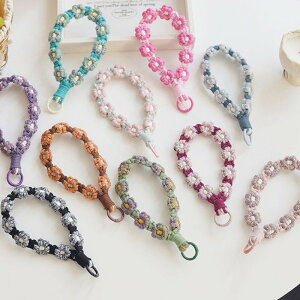 スマホストラップ 手首 韓国 おしゃれ 大人可愛 手つくりストラップ 花柄 スマホ ストラップ 手首 落下防止 ハンドストラップ スマホショルダーストラップ 携帯ストラップ スマホケース用