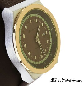 ベンシャーマン Ben Sherman ブラウン ゴールドトリム フェイス 腕時計 メンズ ギフト トラッド