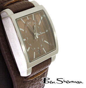 �x���V���[�}�� Ben Sherman ���X�g�o���h �u���E�� �t�F�C�X �r���v �����Y ���b�Y �t�@�b�V���� Wrist Band Brown Face Leather Belt Watch �{�v���U�[ �x���g �r ���v �A�i���O �E�H�b�` ���� UK ���b�Y bs04