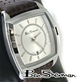 ベンシャーマン Ben Sherman 腕時計 シルバー フェイス モッズ メンズ ウォッチ ファッション アナログ アナログ腕時計 ユニセックス ブラウン ドット 本革レザー ベルト UKモッズ r044 ギフト トラッド