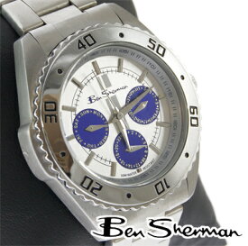 ベンシャーマン Ben Sherman クロノグラフ ダイバーズ ウォッチ メンズ モッズ ファッション アナログ 腕時計 ブルー シルバー ステンレス スティール BenSherman UKモッズ r205 ギフト トラッド