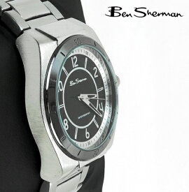 ベンシャーマン Ben Sherman ブラック フェイス 腕時計 ラージ サークル メンズ モッズ ギフト トラッド