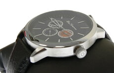 ベンシャーマンBenShermanネイビーフェイス腕時計【送料無料】2012新作メンズモッズファッションクロノグラフChronographブラックBlack本革レザーベルトLeather腕時計アナログウォッチUKモッズr726