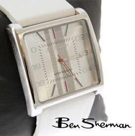 ベンシャーマン Ben Sherman ホワイト フェイス アナログ ウォッチ メンズ モッズ ファッション 本革 レザー 本革レザー ベルト 時計 腕時計 ステンレス White UK モッズ r811 ギフト トラッド