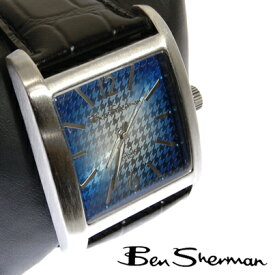 ベンシャーマン Ben Sherman ブルー フェイス 腕時計 メンズ モッズ ファッション サンバースト 千鳥格子 ドッグトゥース Dogtooth 本革 レザー ベルト 腕 時計 アナログ ウォッチ UK モッズ r860 ギフト トラッド