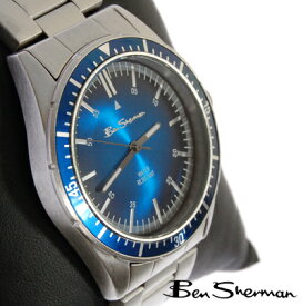 ベンシャーマン Ben Sherman ブルー フェイス 腕時計 メンズ モッズ ファッション サンバースト ステンレス スティール ベルト 腕 時計 アナログ ウォッチ UK モッズ r862 ギフト トラッド