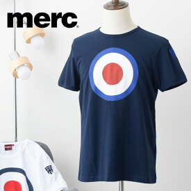 メルクロンドン メンズ Tシャツ ターゲットマーク Merc London 半袖 ネイビー レッド ホワイト コットン ユニセックス ギフト プレゼント トラッド