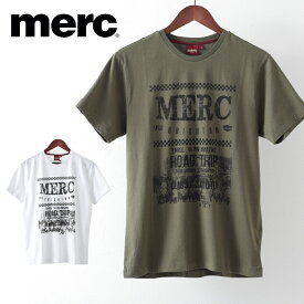 メルクロンドン メンズ Tシャツ Merc London ロード トリップ グラフィック 2色 ダークセージ ホワイト モッズファッション ギフト トラッド