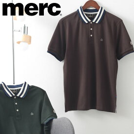 メルクロンドン メンズ ポロシャツ ポロ ボールドティップ カラー 2色 ダークブラウン ダークグリーン Merc London モッズファッション ギフト トラッド