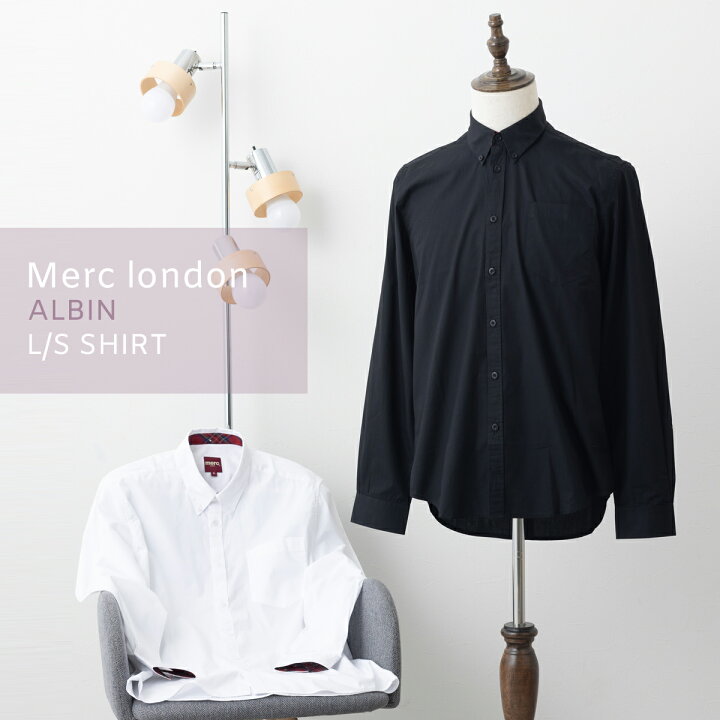 楽天市場】メルクロンドン Merc London 長袖シャツ レトロ ボタン 