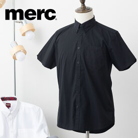メルクロンドン メンズ Merc London バクスター 半袖シャツ レトロ ボタンダウン 2色 ブラック ホワイト モッズファッション ギフト トラッド