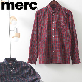メルクロンドン メンズ シャツ ネイビー レッド 新作 Merc London ボタンダウン ネディシャツ モッズファッション プレゼント ギフト
