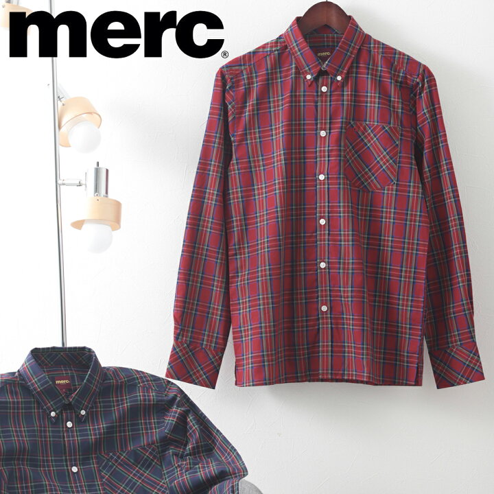 楽天市場 メルクロンドン メンズ シャツ ネイビー レッド Merc London ボタンダウン ネディシャツ モッズファッション プレゼント ギフト Clozest モッズメンズレディース