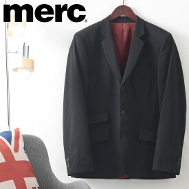 メルクロンドン メンズ ジャケット ブラック Merc Londonプレーンスーツ セットアップ ジャケット モッズファッション プレゼント ギフト