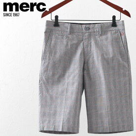 メルクロンドン メンズ ショーツ 短パン チェック Merc London W1 プレミアム グレー モッズファッション ギフト トラッド