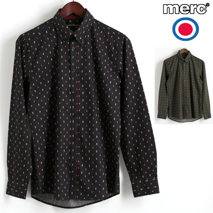 楽天市場 メルクロンドン Merc London 長袖シャツ スモールペイズリー 2色 ブラック カーキ ボタンダウン W1 プレミアム メンズ モッズファッション ギフト トラッド Clozest モッズメンズレディース 楽天市場 メルクロンドン Merc London 長袖シャツ スモールペイズリー 2色 ブラック カーキ ボタンダウン W1 プレミアム メンズ モッズファッション ギフト トラッド Clozest モッズメンズレディース